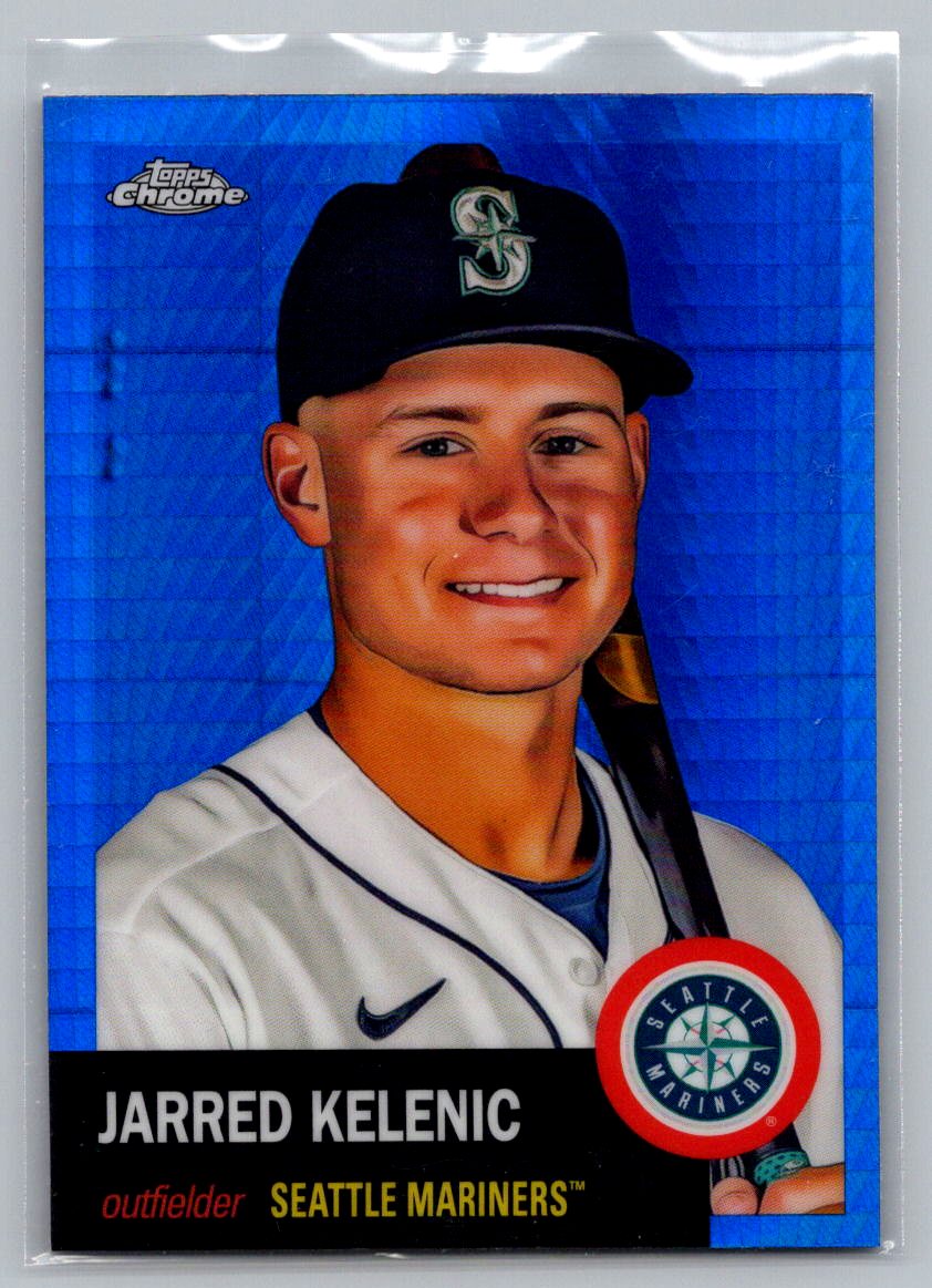 2022 Topps Chrome Platinum Anniversary #215 Jarred Kelenic Blue Prism Refractor
