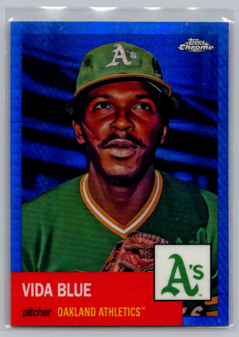 2022 Topps Chrome Platinum Anniversary #333 Vida Blue Blue Prism Refractor
