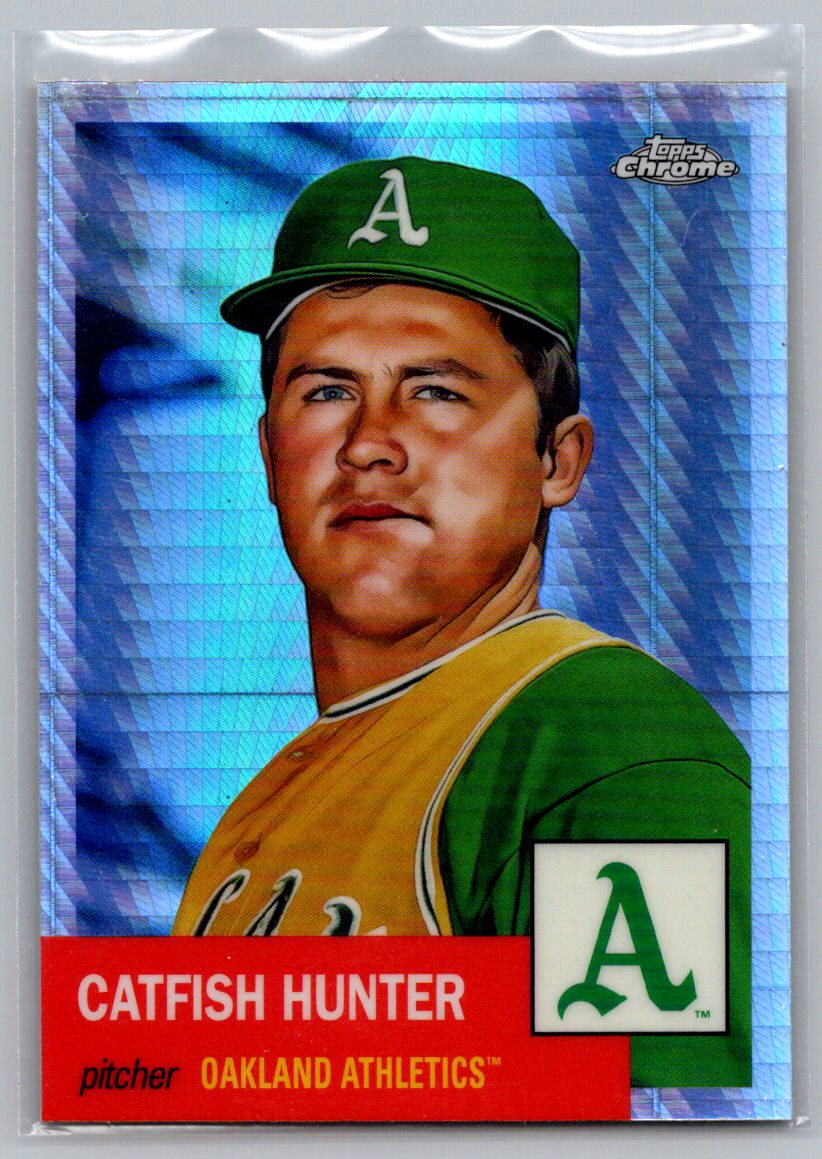 2022 Topps Chrome Platinum Anniversary Catfish Hunter Prism Refractor