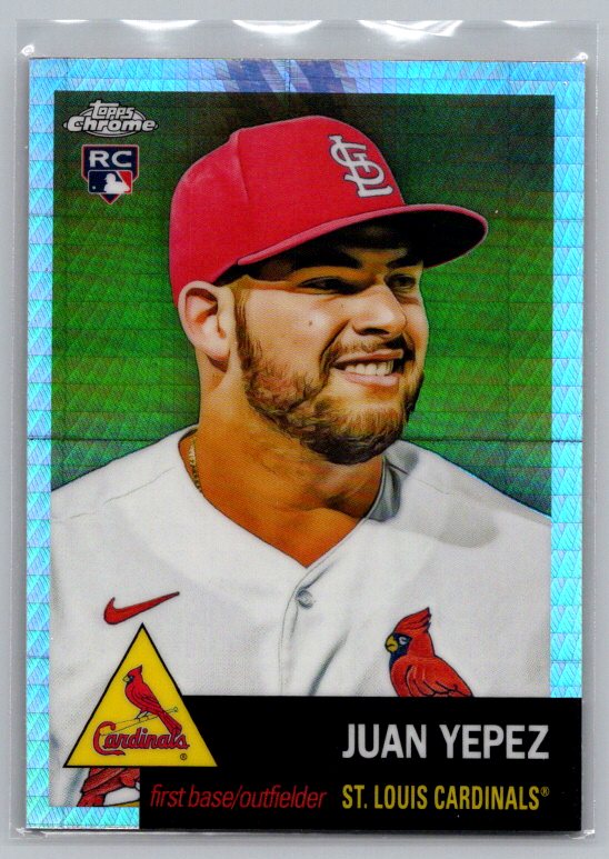 2022 Topps Chrome Platinum Anniversary #385 Juan Yepez Prism Refractor